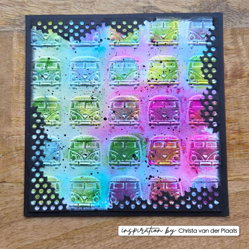 Vaessen Creative Christmas 6x6 Inch Embossing Folder Hippie Bus (CAR0613) Vaessen Creative Christmas 6x6 Inch Embossing Folder Hippie Bus (CAR0613)