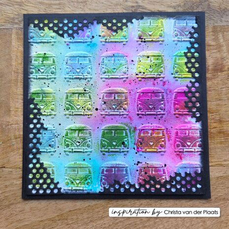 Vaessen Creative Christmas 6x6 Inch Embossing Folder Hippie Bus (CAR0613) Vaessen Creative Christmas 6x6 Inch Embossing Folder Hippie Bus (CAR0613)