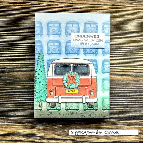 Vaessen Creative Christmas 6x6 Inch Embossing Folder Hippie Bus (CAR0613) Vaessen Creative Christmas 6x6 Inch Embossing Folder Hippie Bus (CAR0613)