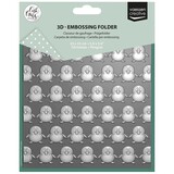 Vaessen Creative Christmas 6x6 Inch Embossing Folder Penguin (CAR0614)