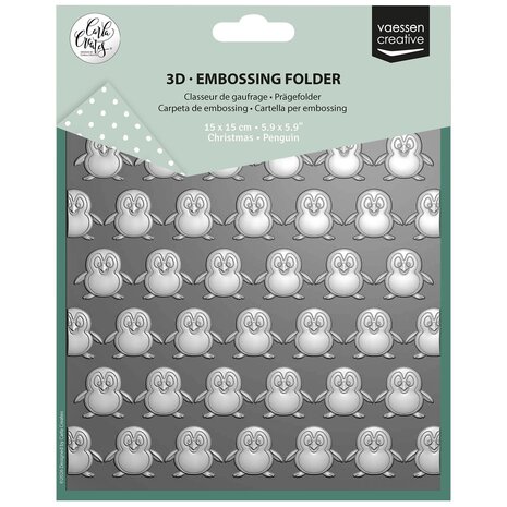 Vaessen Creative Christmas 6x6 Inch Embossing Folder Penguin (CAR0614) Vaessen Creative Christmas 6x6 Inch Embossing Folder Penguin (CAR0614)
