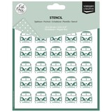 Vaessen Creative Christmas 6x6 Inch Stencil Hippie Bus (CAR0614)