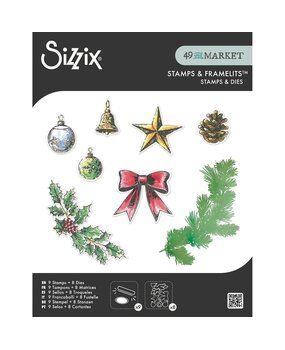 Sizzix PRE-ORDER 49 & Market Clear Stamps with Framelits Build a Wreath (667175) Sizzix PRE-ORDER 49 & Market Clear Stamps with Framelits Build a Wreath (667175)