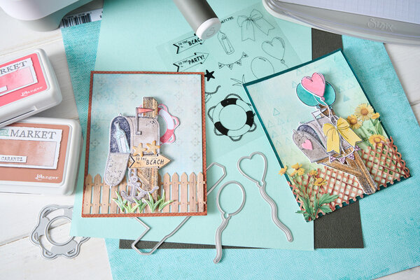 Sizzix PRE-ORDER 49 & Market Clear Stamps with Framelits Letter Drop (667177) Sizzix PRE-ORDER 49 & Market Clear Stamps with Framelits Letter Drop (667177)