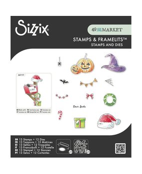 Sizzix PRE-ORDER 49 & Market Clear Stamps with Framelits Holiday Drop (667178) Sizzix PRE-ORDER 49 & Market Clear Stamps with Framelits Holiday Drop (667178)