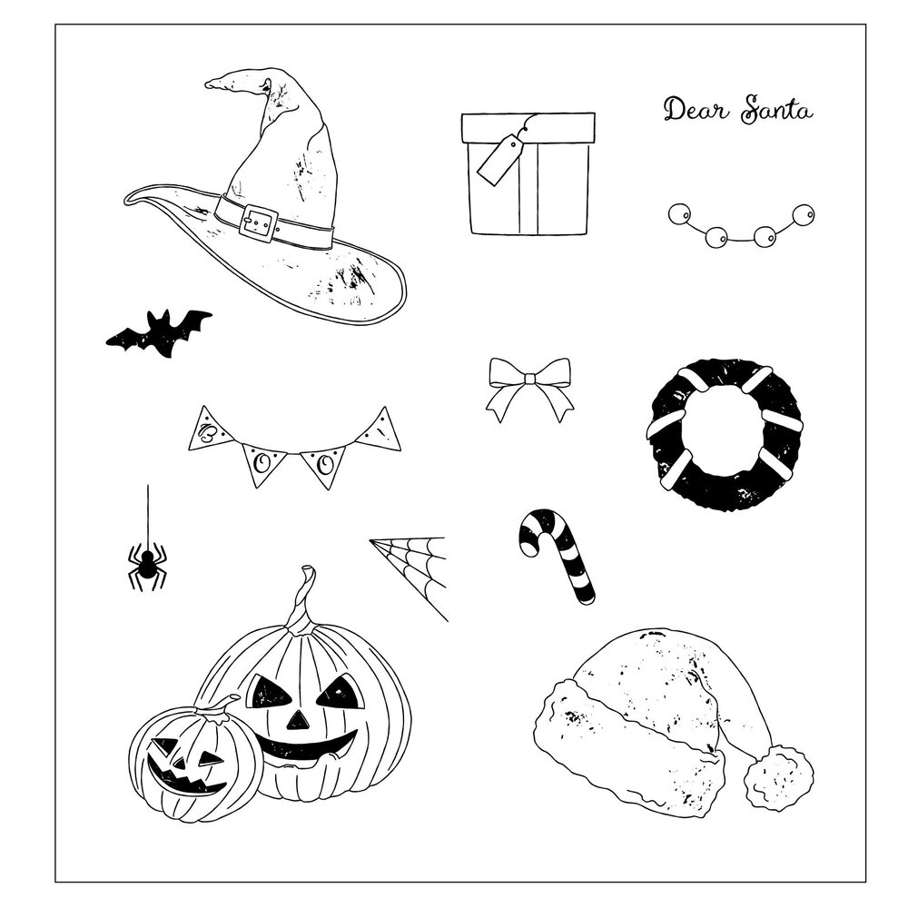 Sizzix PRE-ORDER 49 & Market Clear Stamps with Framelits Holiday Drop (667178) Sizzix PRE-ORDER 49 & Market Clear Stamps with Framelits Holiday Drop (667178)