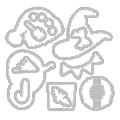 Sizzix PRE-ORDER 49 & Market Clear Stamps with Framelits Holiday Drop (667178) Sizzix PRE-ORDER 49 & Market Clear Stamps with Framelits Holiday Drop (667178)