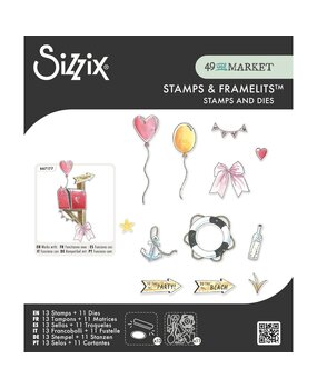 Sizzix PRE-ORDER 49 & Market Clear Stamps with Framelits Sweet Drop (667179) Sizzix PRE-ORDER 49 & Market Clear Stamps with Framelits Sweet Drop (667179)