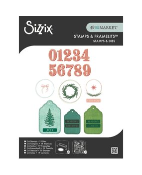 Sizzix 49 & Market Clear Stamps with Framelits Holiday Tags (667180) Sizzix 49 & Market Clear Stamps with Framelits Holiday Tags (667180)