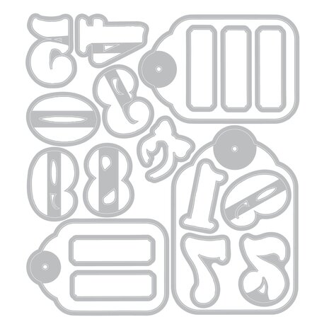 Sizzix PRE-ORDER 49 & Market Clear Stamps with Framelits Holiday Tags (667180) Sizzix PRE-ORDER 49 & Market Clear Stamps with Framelits Holiday Tags (667180)