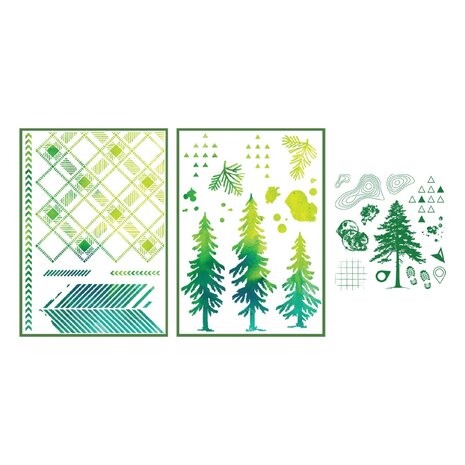 Sizzix PRE-ORDER 49 & Market Clear Stamps with Stencils Outdoor Essentials (667185) Sizzix PRE-ORDER 49 & Market Clear Stamps with Stencils Outdoor Essentials (667185)