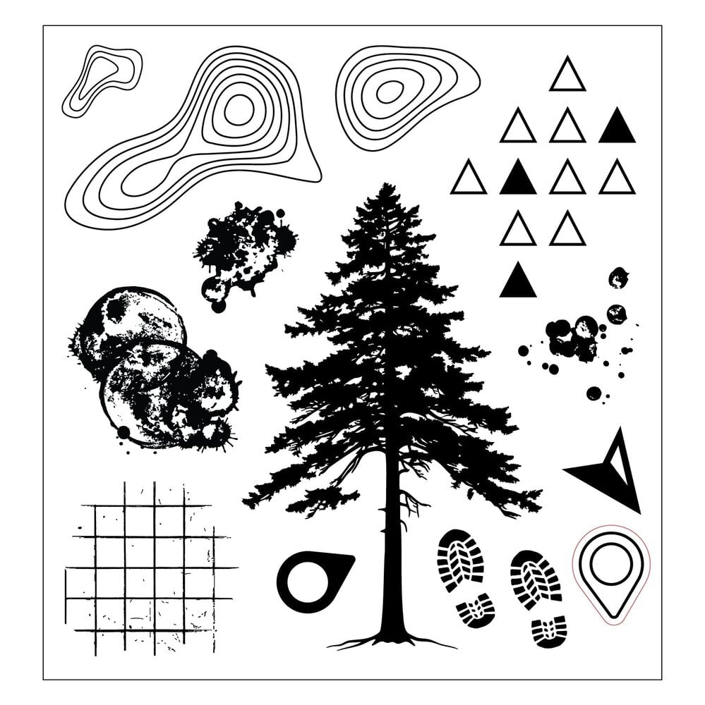 Sizzix PRE-ORDER 49 & Market Clear Stamps with Stencils Outdoor Essentials (667185) Sizzix PRE-ORDER 49 & Market Clear Stamps with Stencils Outdoor Essentials (667185)