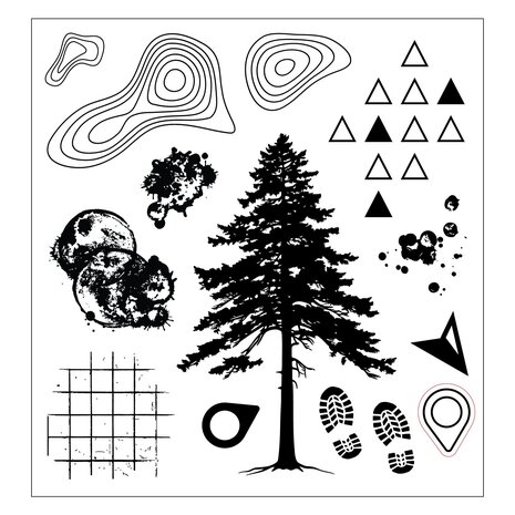 Sizzix PRE-ORDER 49 & Market Clear Stamps with Stencils Outdoor Essentials (667185) Sizzix PRE-ORDER 49 & Market Clear Stamps with Stencils Outdoor Essentials (667185)