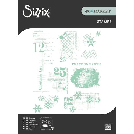 Sizzix PRE-ORDER 49 & Market Clear Stamps Holiday Textures (667181) Sizzix PRE-ORDER 49 & Market Clear Stamps Holiday Textures (667181)