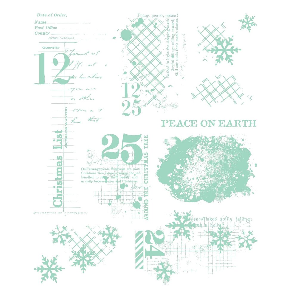 Sizzix PRE-ORDER 49 & Market Clear Stamps Holiday Textures (667181) Sizzix PRE-ORDER 49 & Market Clear Stamps Holiday Textures (667181)