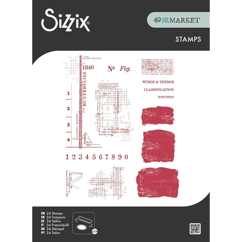 Sizzix PRE-ORDER 49 & Market Clear Stamps Wings & Things (667183) Sizzix PRE-ORDER 49 & Market Clear Stamps Wings & Things (667183)