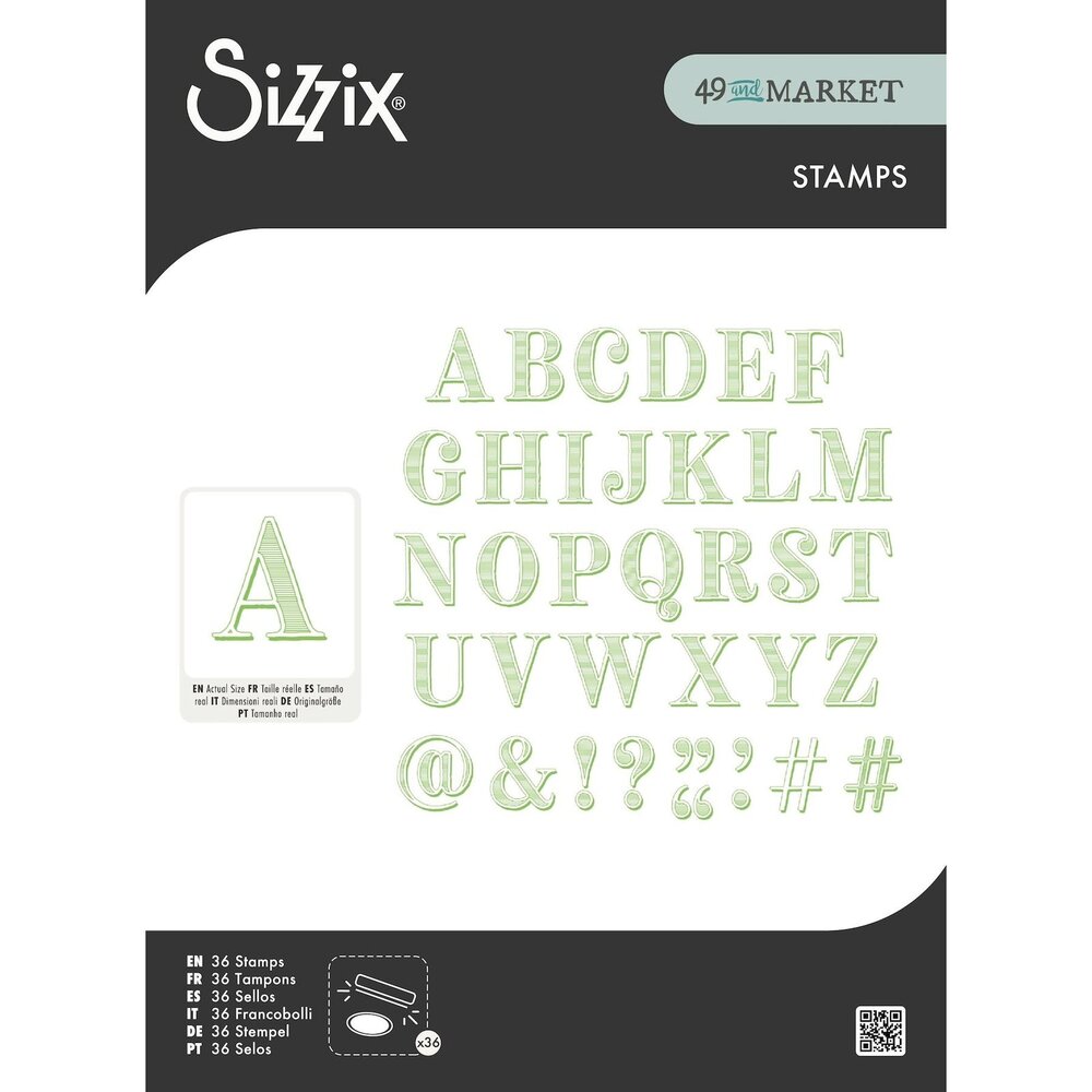 Sizzix PRE-ORDER 49 & Market Clear Stamps Textured Alphabet (667184) Sizzix PRE-ORDER 49 & Market Clear Stamps Textured Alphabet (667184)