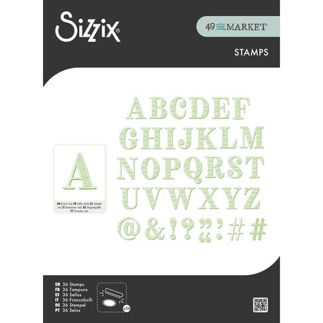 Sizzix PRE-ORDER 49 & Market Clear Stamps Textured Alphabet (667184) Sizzix PRE-ORDER 49 & Market Clear Stamps Textured Alphabet (667184)