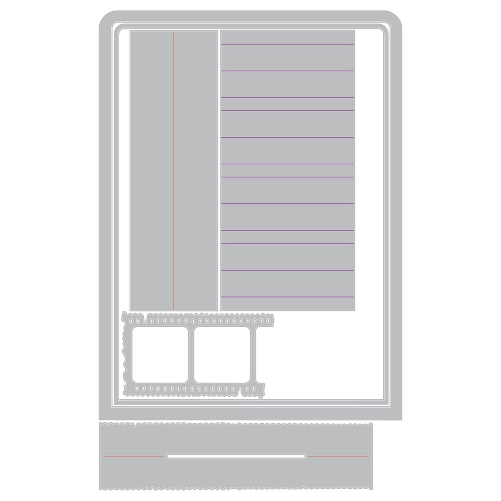 Sizzix PRE-ORDER 49 & Market Thinlits Die Set Build an Album (667176)