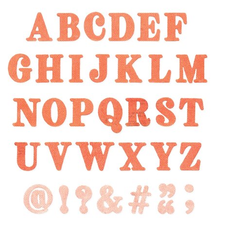Sizzix PRE-ORDER 49 & Market Thinlits Die Set Lino Type Revival (667221)