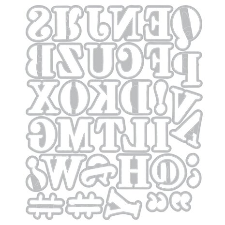 Sizzix PRE-ORDER 49 & Market Thinlits Die Set Lino Type Revival (667221)