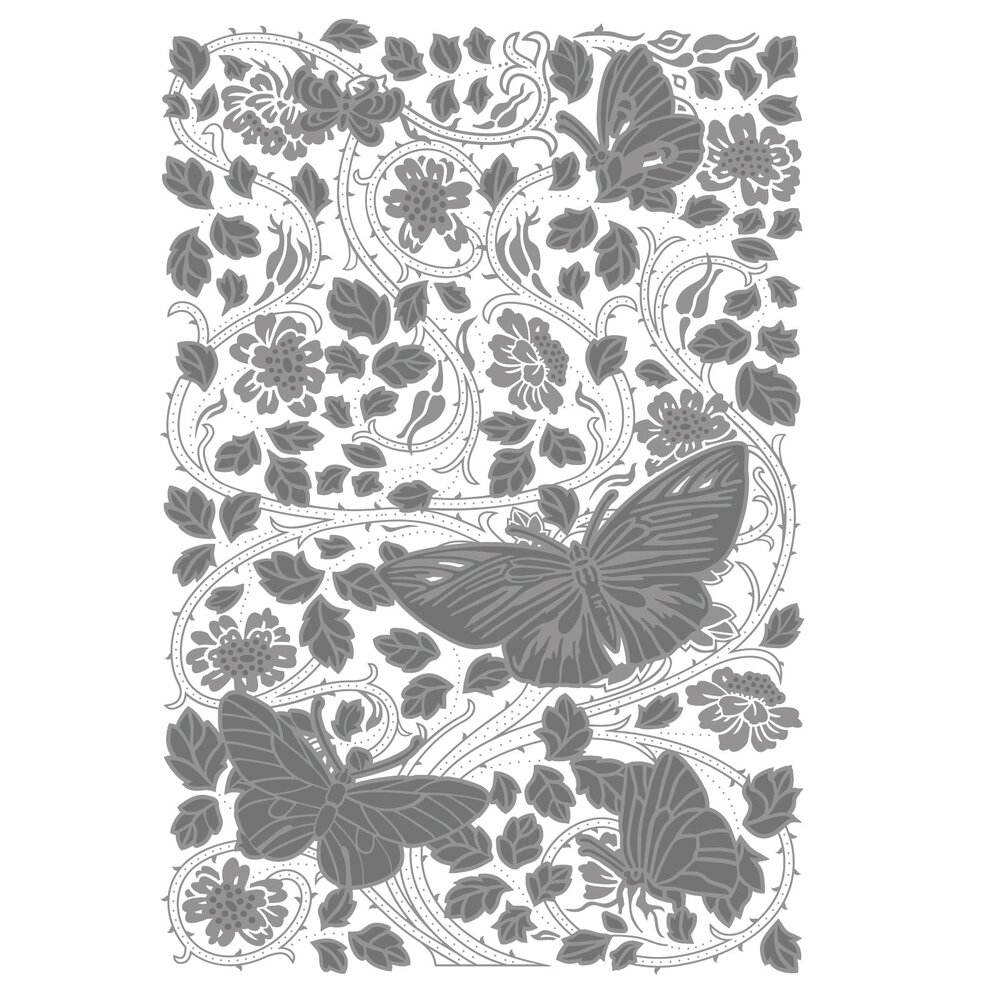 Sizzix PRE-ORDER Studio Willow Wolfe Multi-Level Textured Impressions Nouveau Butterfly (667030)