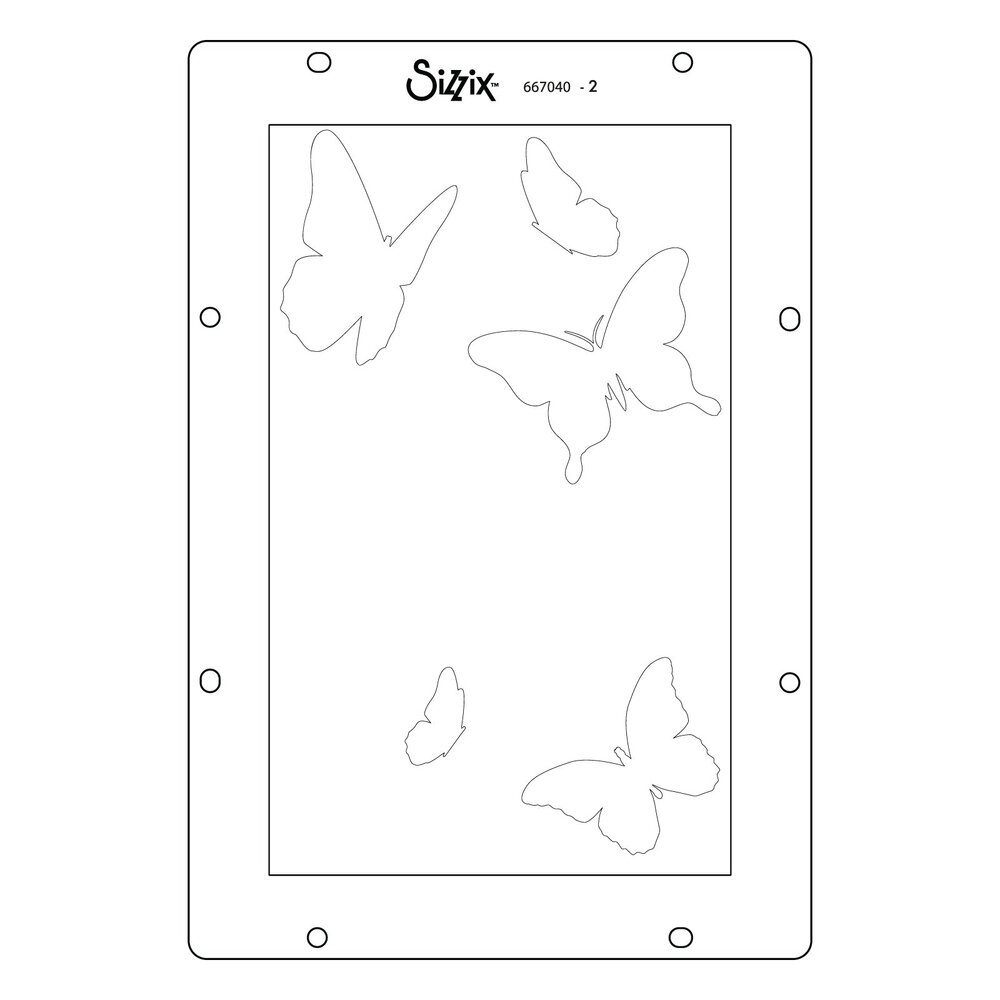 Sizzix PRE-ORDER Studio Willow Wolfe Layered Stencils Butterflies (667040)