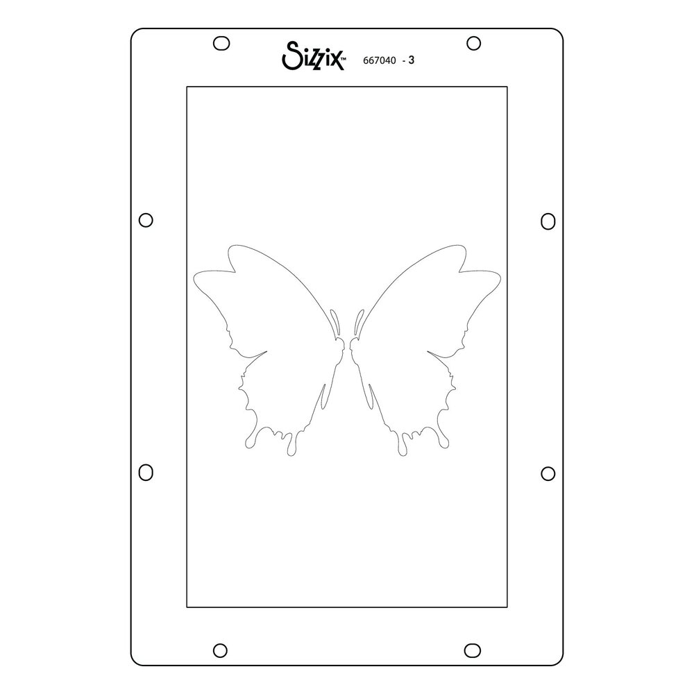 Sizzix PRE-ORDER Studio Willow Wolfe Layered Stencils Butterflies (667040)