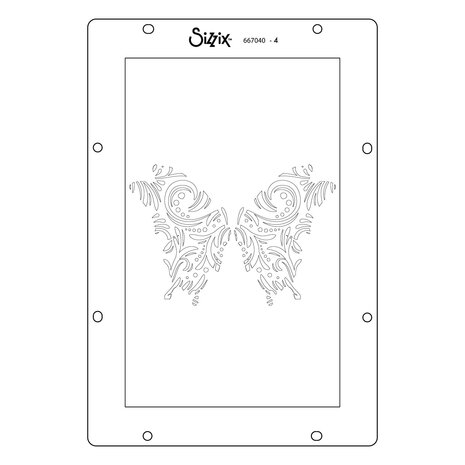 Sizzix PRE-ORDER Studio Willow Wolfe Layered Stencils Butterflies (667040)