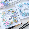 Sizzix PRE-ORDER Studio Willow Wolfe Clear Stamps with Framelits Artful Blooms (667031)