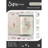 Sizzix PRE-ORDER 49 & Market Clear Stamps with Stencils Hummingbird and Orchids (667125)