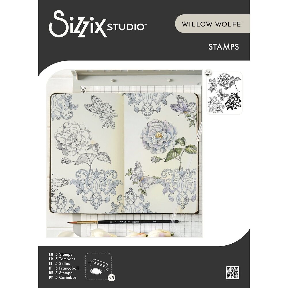 Sizzix PRE-ORDER Studio Willow Wolfe Clear Stamps Ornamental Butterflies (667028) Sizzix PRE-ORDER Studio Willow Wolfe Clear Stamps Ornamental Butterflies (667028)