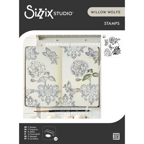 Sizzix PRE-ORDER Studio Willow Wolfe Clear Stamps Ornamental Butterflies (667028) Sizzix PRE-ORDER Studio Willow Wolfe Clear Stamps Ornamental Butterflies (667028)