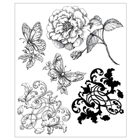 Sizzix PRE-ORDER Studio Willow Wolfe Clear Stamps Ornamental Butterflies (667028) Sizzix PRE-ORDER Studio Willow Wolfe Clear Stamps Ornamental Butterflies (667028)