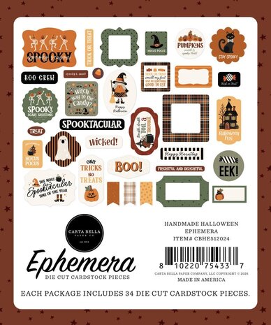 Carta Bella Handmade Halloween Ephemera (CBHE512024)