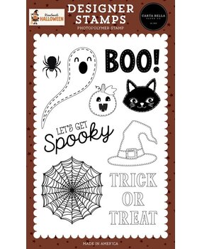 Carta Bella Handmade Halloween Clear Stamps Stitched Ghost (CBHE512041) Carta Bella Handmade Halloween Clear Stamps Stitched Ghost (CBHE512041)