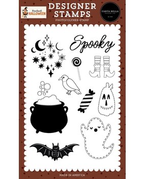Carta Bella Handmade Halloween Clear Stamps Spooky Sparkles (CBHE512042) Carta Bella Handmade Halloween Clear Stamps Spooky Sparkles (CBHE512042)