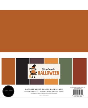 Carta Bella Handmade Halloween 12x12 Inch Coordination Solids Paper Pack (CBHE512015) Carta Bella Handmade Halloween 12x12 Inch Coordination Solids Paper Pack (CBHE512015)
