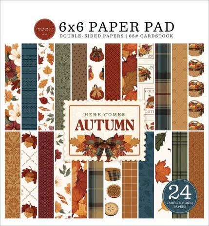 Carta Bella Here Comes Autumn 6x6 Inch Paper Pad (CBHCA513023) Carta Bella Here Comes Autumn 6x6 Inch Paper Pad (CBHCA513023)