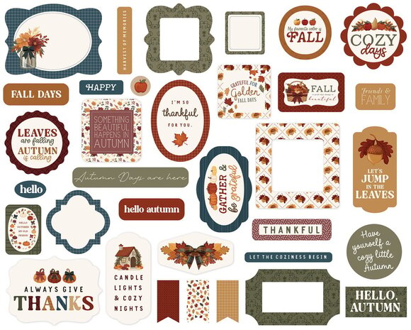 Carta Bella Here Comes Autumn Ephemera (CBHCA513024)