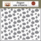 Carta Bella Here Comes Autumn Stencil Harvest Leaves And Pumpkins Please (CBHCA513033)
