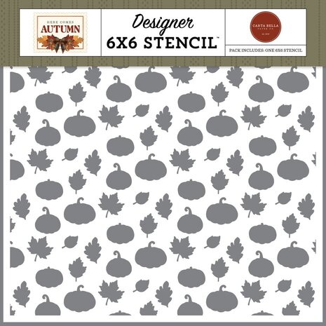 Carta Bella Here Comes Autumn Stencil Harvest Leaves And Pumpkins Please (CBHCA513033) Carta Bella Here Comes Autumn Stencil Harvest Leaves And Pumpkins Please (CBHCA513033)