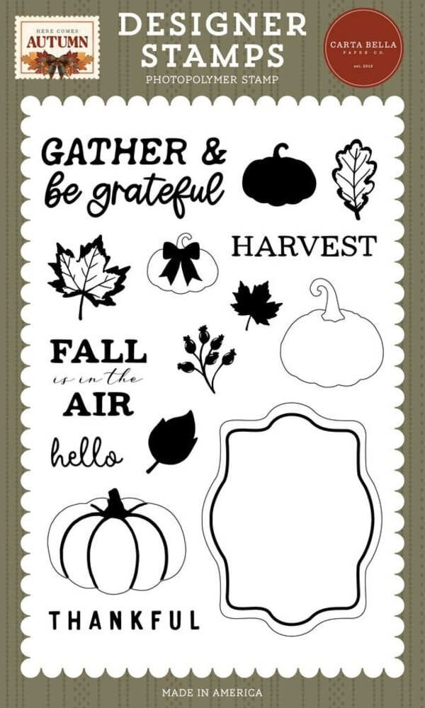 Carta Bella Here Comes Autumn Clear Stamps Gather And Be Grateful (CBHCA513043) Carta Bella Here Comes Autumn Clear Stamps Gather And Be Grateful (CBHCA513043)