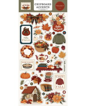 Carta Bella Here Comes Autumn 6x13 Inch Chipboard Accents (CBHCA513021) Carta Bella Here Comes Autumn 6x13 Inch Chipboard Accents (CBHCA513021)