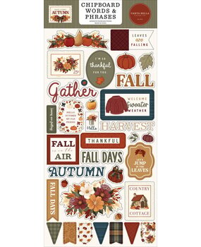 Carta Bella Here Comes Autumn 6x13 Inch Chipboard Words & Phrases (CBHCA513022) Carta Bella Here Comes Autumn 6x13 Inch Chipboard Words & Phrases (CBHCA513022)