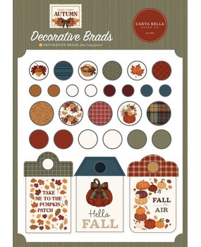Carta Bella Here Comes Autumn Decorative Brads (CBHCA513020) Carta Bella Here Comes Autumn Decorative Brads (CBHCA513020)