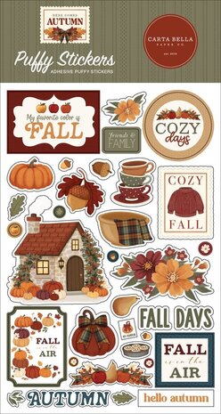 Carta Bella Here Comes Autumn Puffy Stickers (CBHCA513066) Carta Bella Here Comes Autumn Puffy Stickers (CBHCA513066)