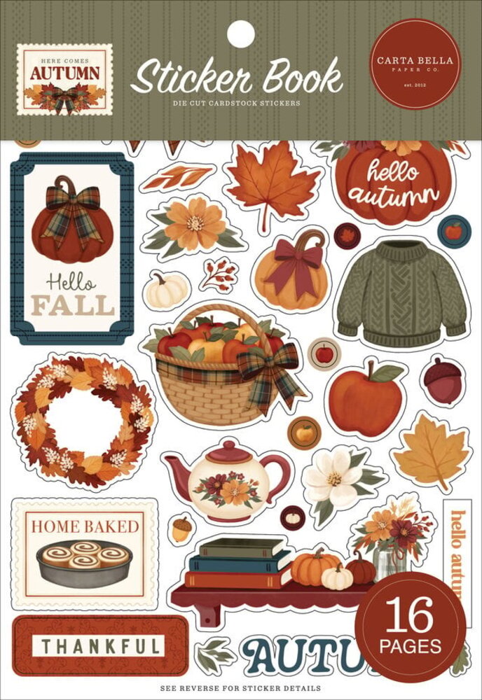 Carta Bella Here Comes Autumn Sticker Book (CBHCA513029) Carta Bella Here Comes Autumn Sticker Book (CBHCA513029)