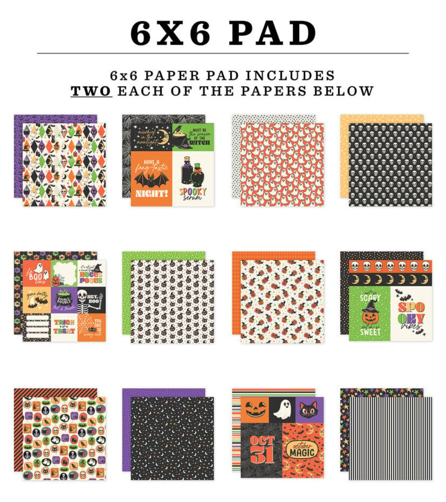 Echo Park Halloween Parade 6x6 Inch Paper Pad (HPD511023) Echo Park Halloween Parade 6x6 Inch Paper Pad (HPD511023)