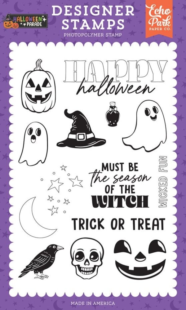 Echo Park Halloween Parade Clear Stamps Season Of The Witch (HPD511043) Echo Park Halloween Parade Clear Stamps Season Of The Witch (HPD511043)